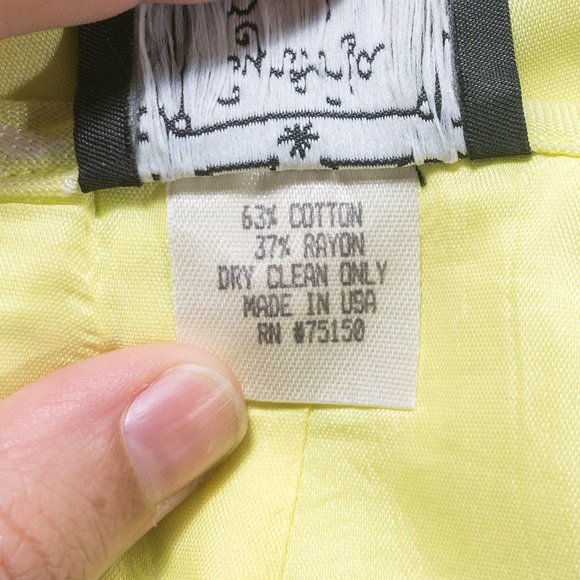 VTG 6 90s Jacquard Damask Print Mini Skirt Neon - Picture 7 of 14